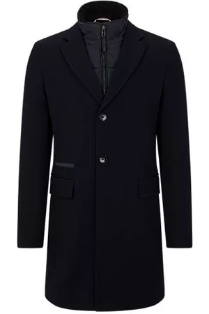 HUGO BOSS Mænd Frakker - Slim-fit coat with a padded inner