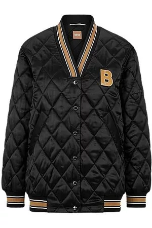HUGO BOSS Kvinder Outdoorjakker - Oversized-fit padded jacket with monogram and ribbed trims
