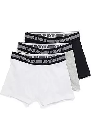 HUGO BOSS Drenge Underbukser - Three-pack of kids' boxer shorts with waistband logos
