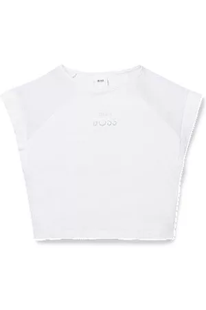 HUGO BOSS Kids' T-shirt with mesh sleeves and iridescent logo
