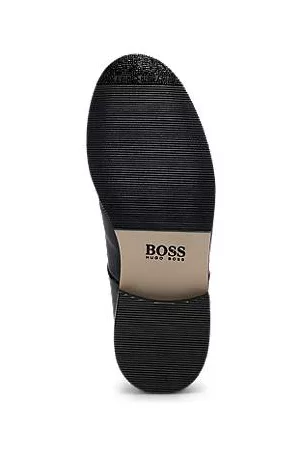 HUGO BOSS Kids' Derby shoes in calf leather with emed logo