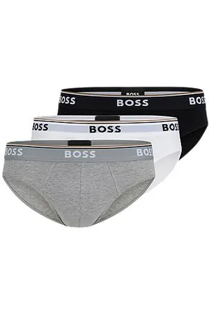 HUGO BOSS Pakke med tre par underbukser i bomuld med stræk med logo-linning