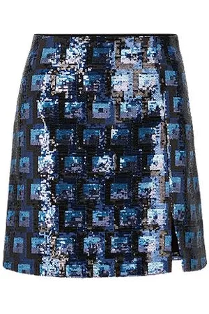HUGO BOSS Sequinned mini skirt with geometric pattern