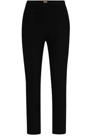 HUGO BOSS Bukser med regular fit i stof med stræk og tapered ben