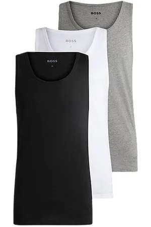 HUGO BOSS Pakke med tre undertrøjeveste i bomuld med broderede logoer