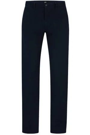 HUGO BOSS Regular fit chinos og bomuldsgabardine med stræk