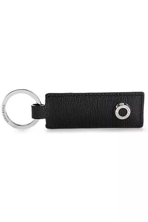 HUGO BOSS Mænd Nøgleringe - Textured-leather key ring with branded hardware