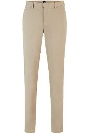 HUGO BOSS Slim fit chinos med i bomuldsgabardine med stræk