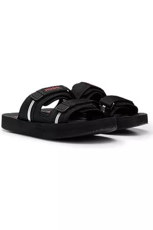 HUGO BOSS Logo sandals with twin touch-closure straps
