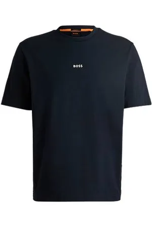HUGO BOSS Relaxed fit T-shirt i bomuld med stræk og logoprint