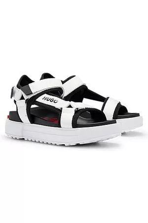 HUGO BOSS Mænd Casual sko - Branded sandals with touch-closure straps