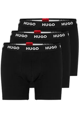 HUGO BOSS Pakke med tre par boxer-underbukser i bomuld med stræk med logo-linning