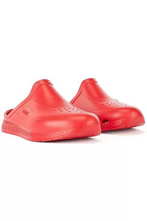 HUGO BOSS Mænd Casual sko - Rubberised slip-on sandals with emed logo