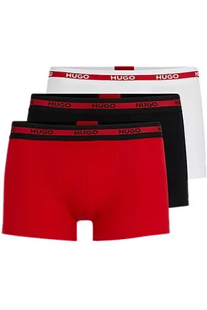 HUGO BOSS Pakke med tre par underbukser i bomuld med stræk og logolinning