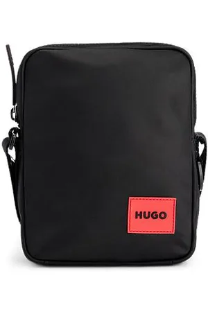 HUGO BOSS Skuldertaske med rødt logomærkat