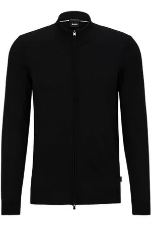 HUGO BOSS Regular fit cardigan i ny uld