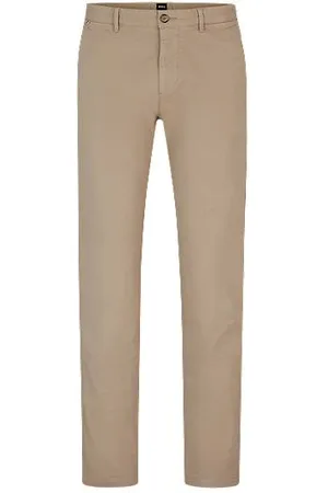 HUGO BOSS Regular fit chinos og bomuldsgabardine med stræk