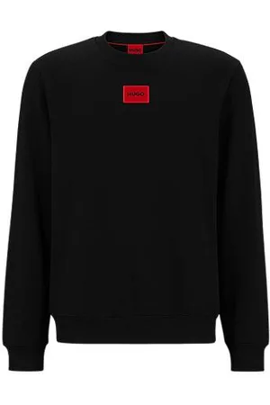 HUGO BOSS Sweatshirt med regular fit og logomærke i bomuldsfrotté