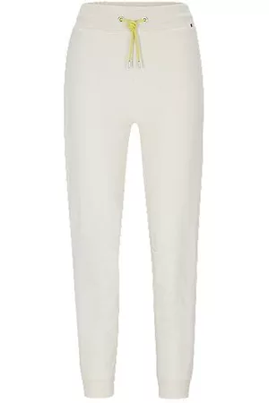 HUGO BOSS Cotton-blend tracksuit bottoms with printed logo