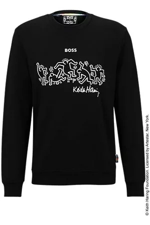HUGO BOSS Kvinder Sweatshirts - X Keith Haring cotton-blend sweatshirt with special artwork