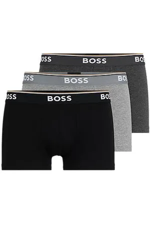 HUGO BOSS Pakke med tre par underbukser i bomuld med stræk og logolinning