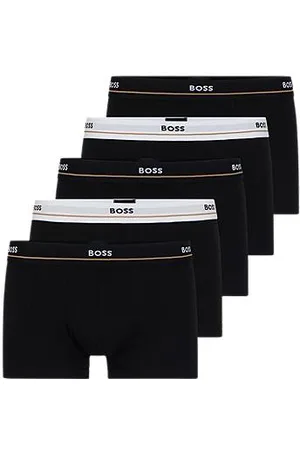 HUGO BOSS Pakke med fem par underbukser i bomuld med stræk med logolinning