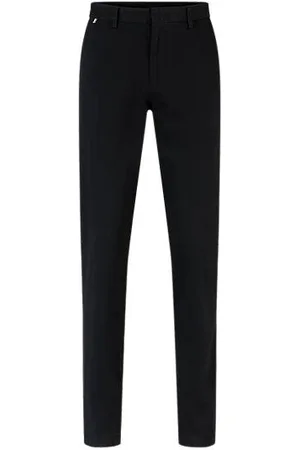 HUGO BOSS Slim fit chinos med i bomuldsgabardine med stræk