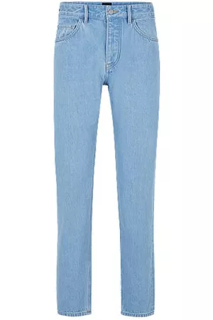 HUGO BOSS Mænd Tapered - Tapered-fit jeans in blue pure-cotton denim