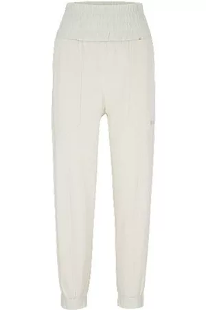 HUGO BOSS Kvinder Habitbukser - Cuffed tracksuit bottoms with ruched waistband