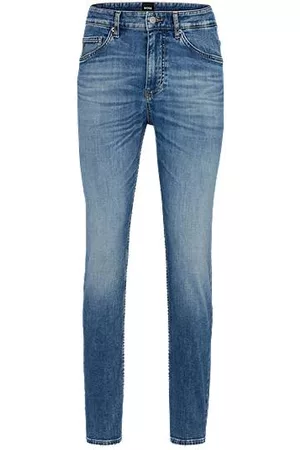 HUGO BOSS Mænd Stretch - Tapered-fit jeans in mid- Italian stretch denim