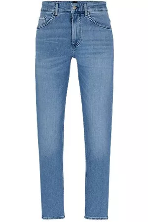 HUGO BOSS Mænd Stretch - Tapered-fit jeans in bright- comfort-stretch denim