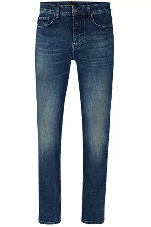 HUGO BOSS Mænd Stretch - Tapered-fit jeans in blue comfort-stretch denim