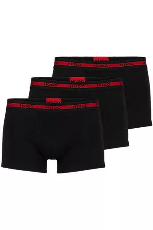 HUGO BOSS Pakke med tre par underbukser i bomuld med stræk og logolinning
