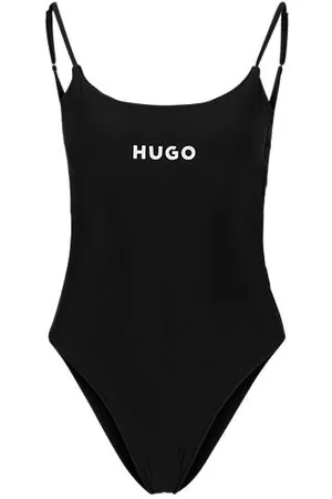 HUGO BOSS Kvinder Badedragter - Fully lined logo swimsuit in quick-dry stretch fabric