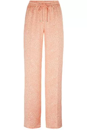 HUGO BOSS Kvinder Habitbukser - Relaxed-fit trousers in paisley-print satin