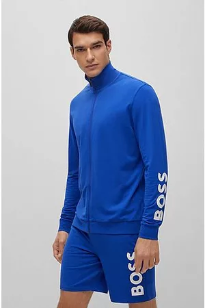 HUGO BOSS Mænd Pyjamas - Stretch-cotton pyjamas with contrast logos