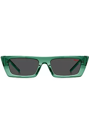 HUGO BOSS Mænd Solbriller - Green-acetate sunglasses with stacked logos