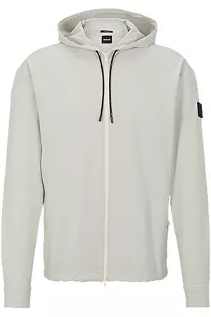 HUGO BOSS Mænd Sweatshirts - Relaxed-fit hooded shirt in performance-stretch fabric