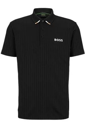 HUGO BOSS Mænd Poloer - Drop-needle polo shirt with contrast logos