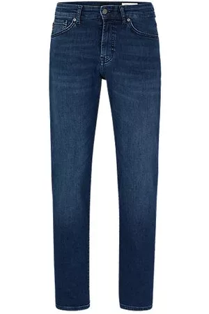 HUGO BOSS Mænd Stretch - Regular-fit jeans in mid-blue super-stretch denim