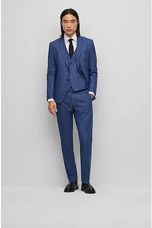 HUGO BOSS Mænd Jakkesæt - Three-piece slim-fit suit in a wool blend