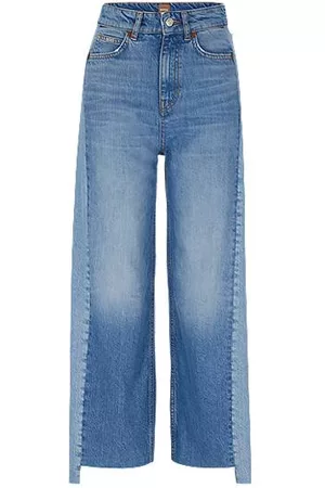 HUGO BOSS Kvinder Straight - Straight-fit jeans in two-tone denim