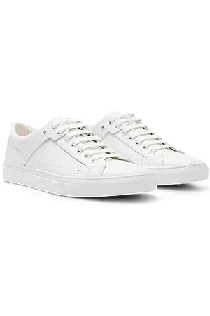 HUGO BOSS Mænd Sneakers - Lace-up trainers in leather with subtle branding