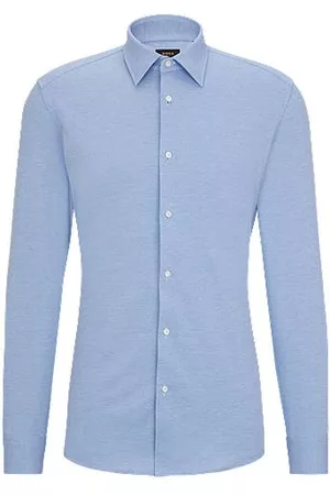 HUGO BOSS Mænd Langærmede skjorter - Slim-fit shirt in a cotton blend