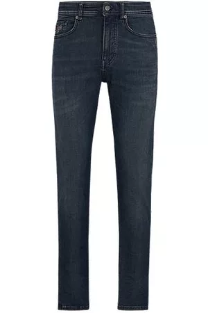 HUGO BOSS Mænd Stretch - Tapered-fit jeans in grey-cast super-stretch denim