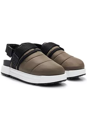 HUGO BOSS Mænd Sandaler - Closed-toe sandals in padded fabric with ankle strap