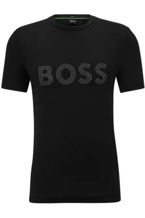 HUGO BOSS Mænd Kortærmede - Slim-fit T-shirt with decorative reflective logo