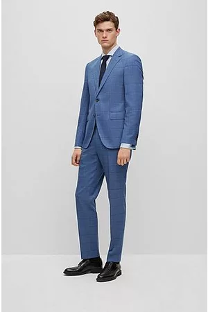 HUGO BOSS Mænd Jakkesæt - Regular-fit suit in a checked wool blend