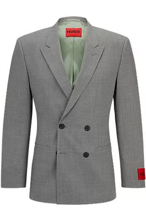 HUGO BOSS Mænd Blazere - Double-breasted slim-fit jacket in performance-stretch fabric