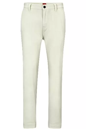 HUGO BOSS Mænd Chinos - Tapered-fit regular-rise chinos in cotton gabardine